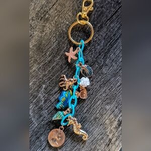 Beach Inspired Purse Charm Keychain